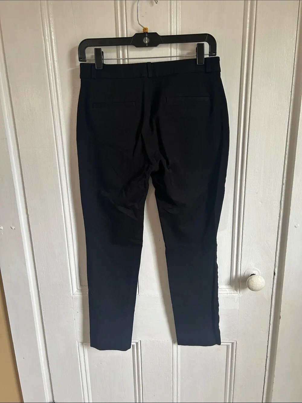 Banana Republic Black Chinos with White Side Stripe